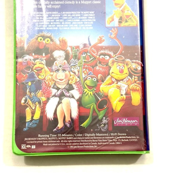 Vintage 1993 The Muppet Movie VHS Jim Henson Green Clamshell Case - Picture 7 of 9